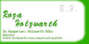 roza holzwarth business card